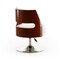 Manhattan Comfort Salon Adjustable Height Swivel Accent Chair in White and Polished Chrome AC034-WH - alternate 6